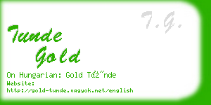tunde gold business card